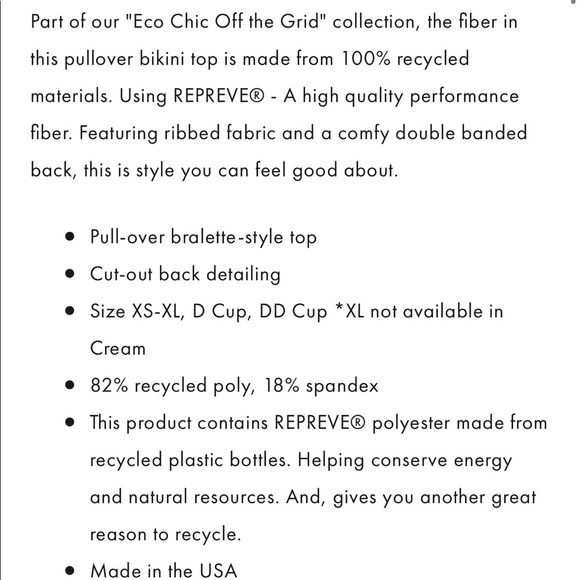 L space blue swim top - Picture 3 of 8